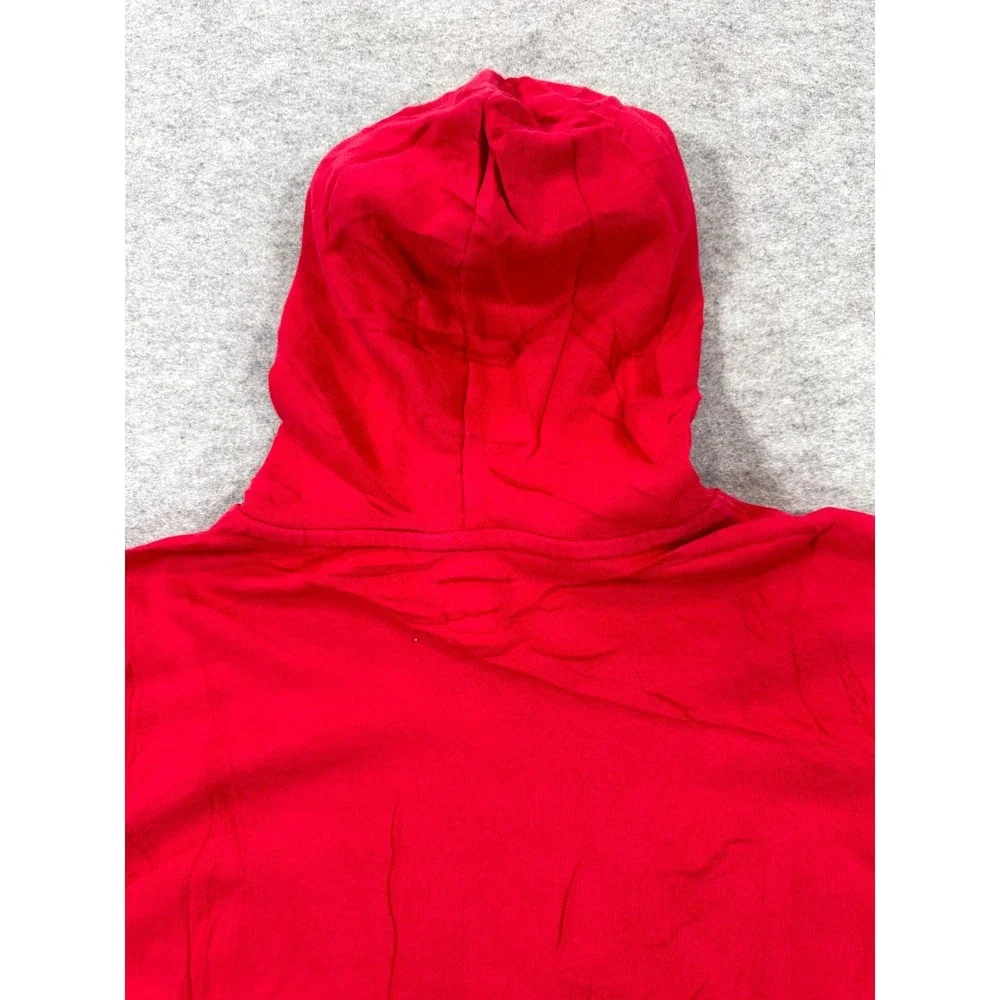 Gap Hoodie Boys 2XL Red Cotton Fleece Lined Logo Graphic Kangaroo Pocket Winter